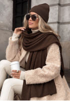 Compleu Căciulă i szalik z kaszmirem Arctic Romance mokka