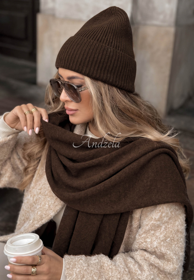 Set căciulă și fular cu l&acirc;nă și cașmir Arctic Romance