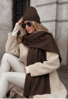 Compleu Căciulă i szalik z kaszmirem Arctic Romance mokka