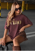 Tricou z napisem Golden Ciao ciocolatiu