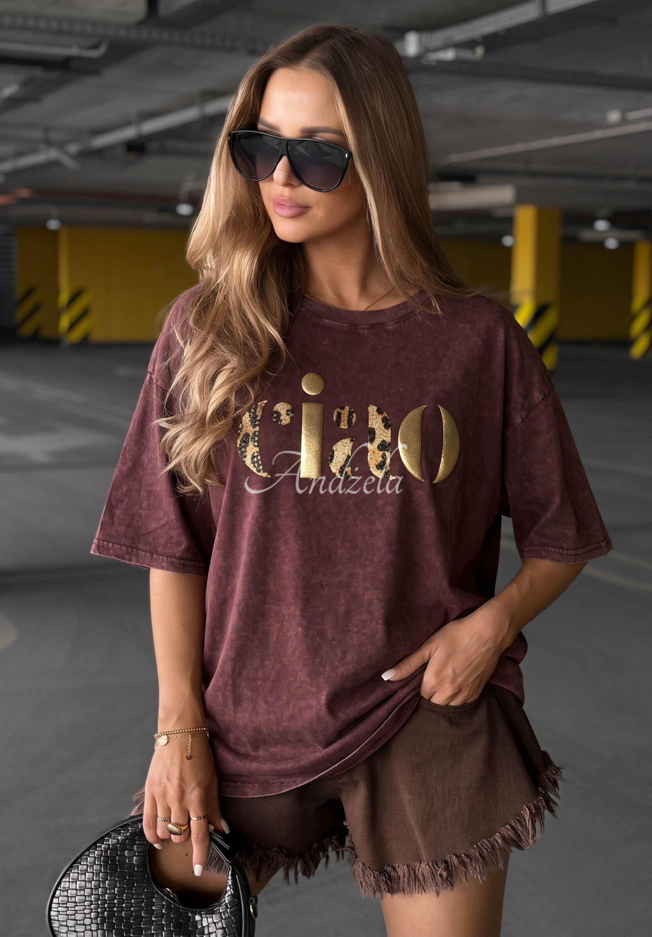 Tricou din bumbac cu imprimeu Golden Ciao