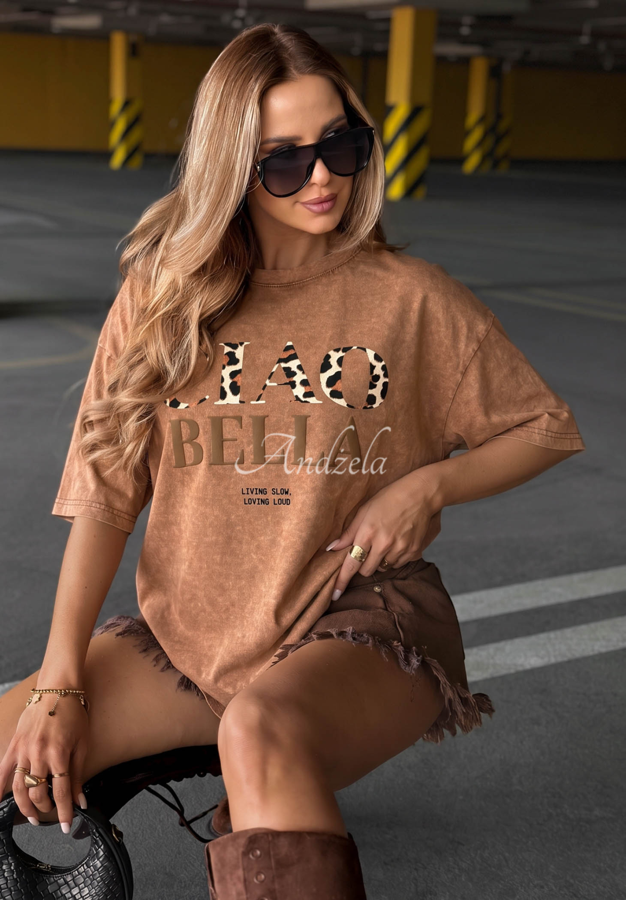 Tricou din bumbac cu imprimeu Ciao Beli