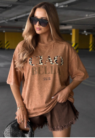 Tricou z nadrukiem Ciao Beli camel