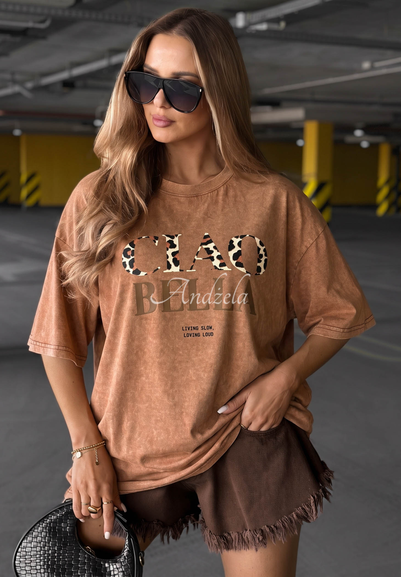 Tricou din bumbac cu imprimeu Ciao Beli