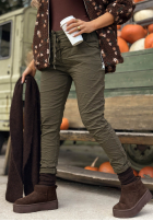 din material textil Pantaloni z gumką taliei Tea Mood ciocolatii