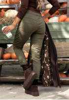 din material textil Pantaloni z gumką taliei Tea Mood ciocolatii