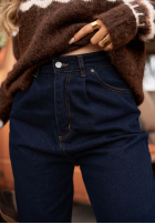 Pantaloni din denim mom fit Gentle Rain bluemarin
