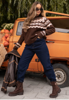 Pantaloni din denim mom fit Gentle Rain bluemarin