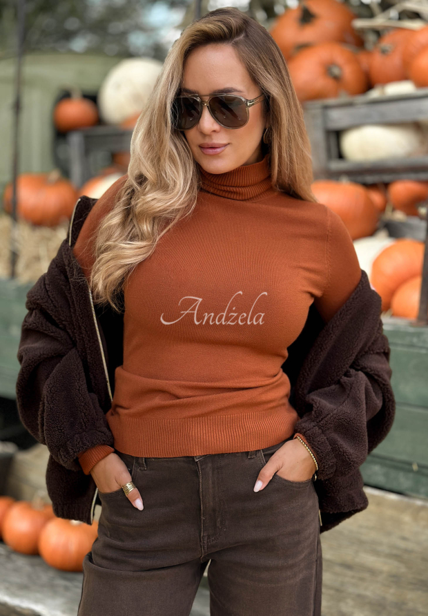 Pulover mulat cu guler rol Solange