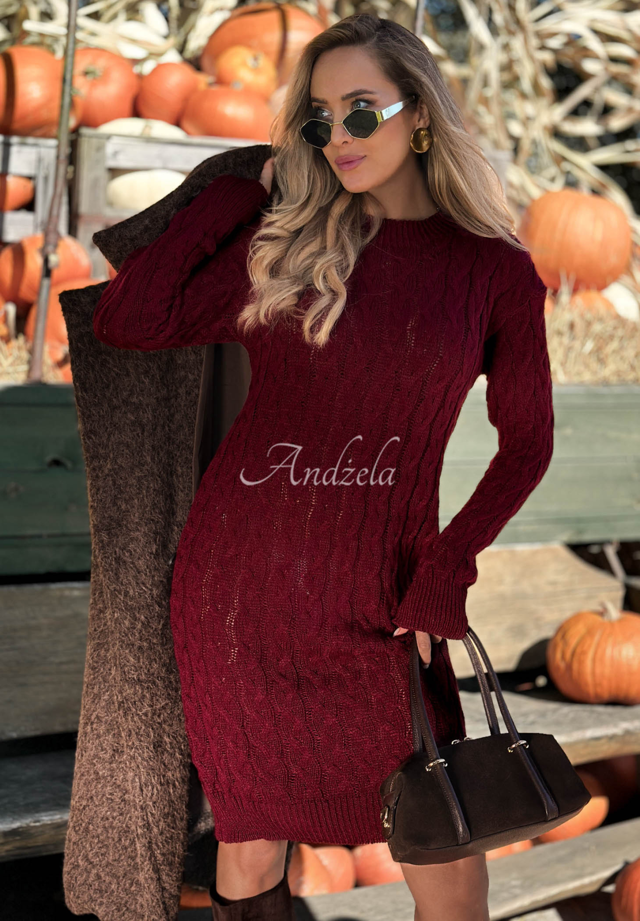 Rochie tip pulover cu mohair și lână Misty Darling