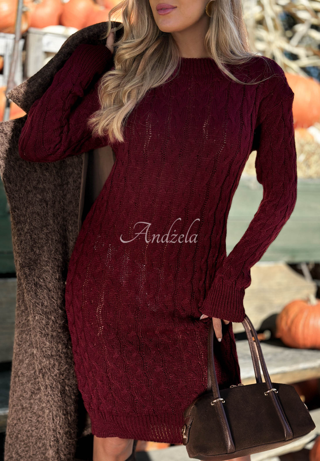 Rochie tip pulover cu mohair și lână Misty Darling