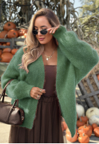 Moherowy Cardigan oversize bez zapięcia Cozy Latte maro
