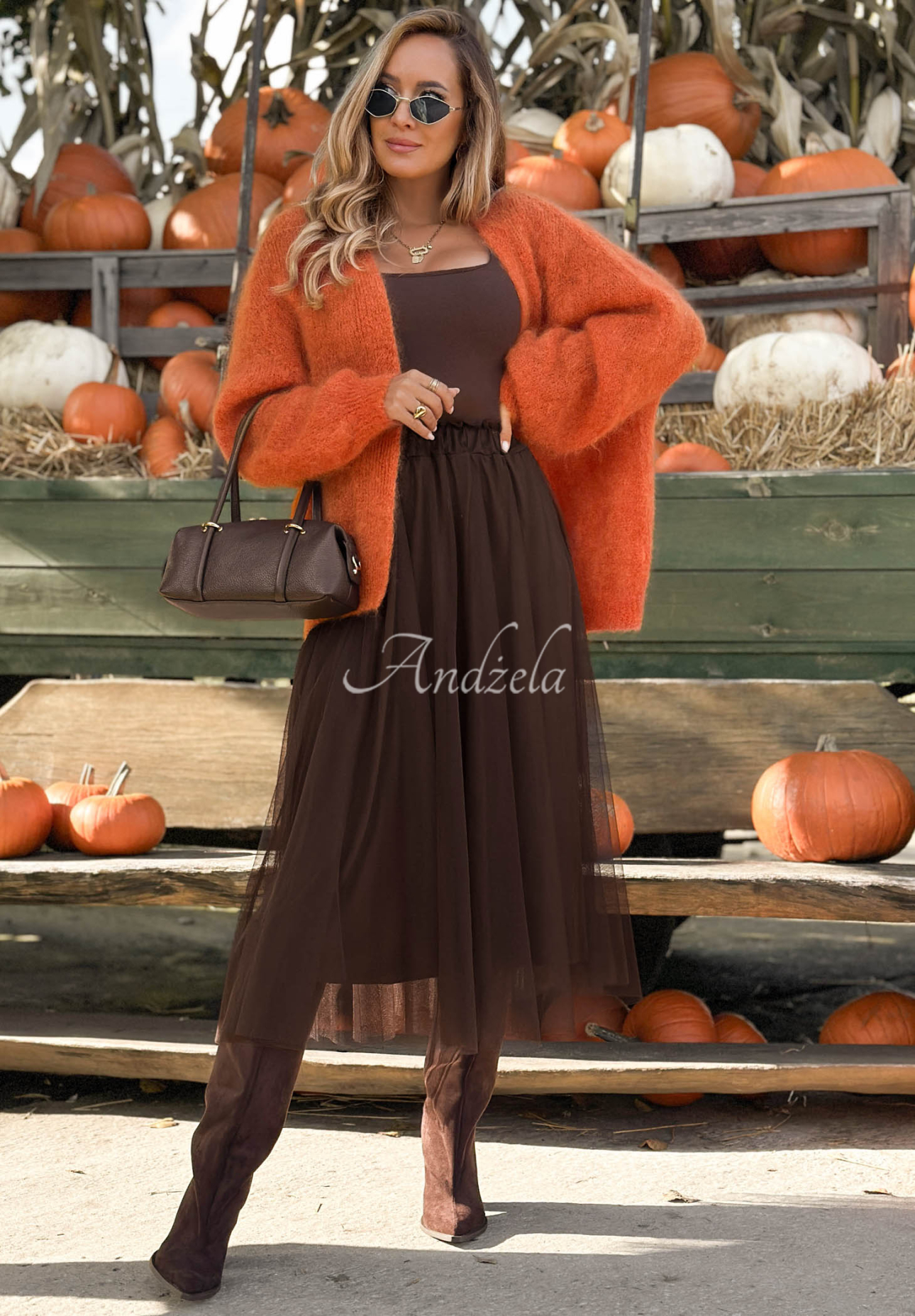 Cardigan oversize din mohair, fără închidere Cozy Latte