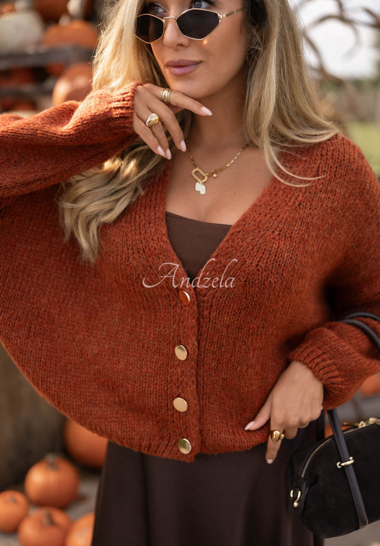 Cardigan scurt oversize cu închidere Cloud Touch