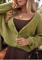 Krótki Cardigan oversize z zapięciem Cloud Touch zmeurie