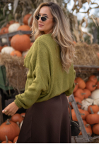 Krótki Cardigan oversize z zapięciem Cloud Touch zmeurie