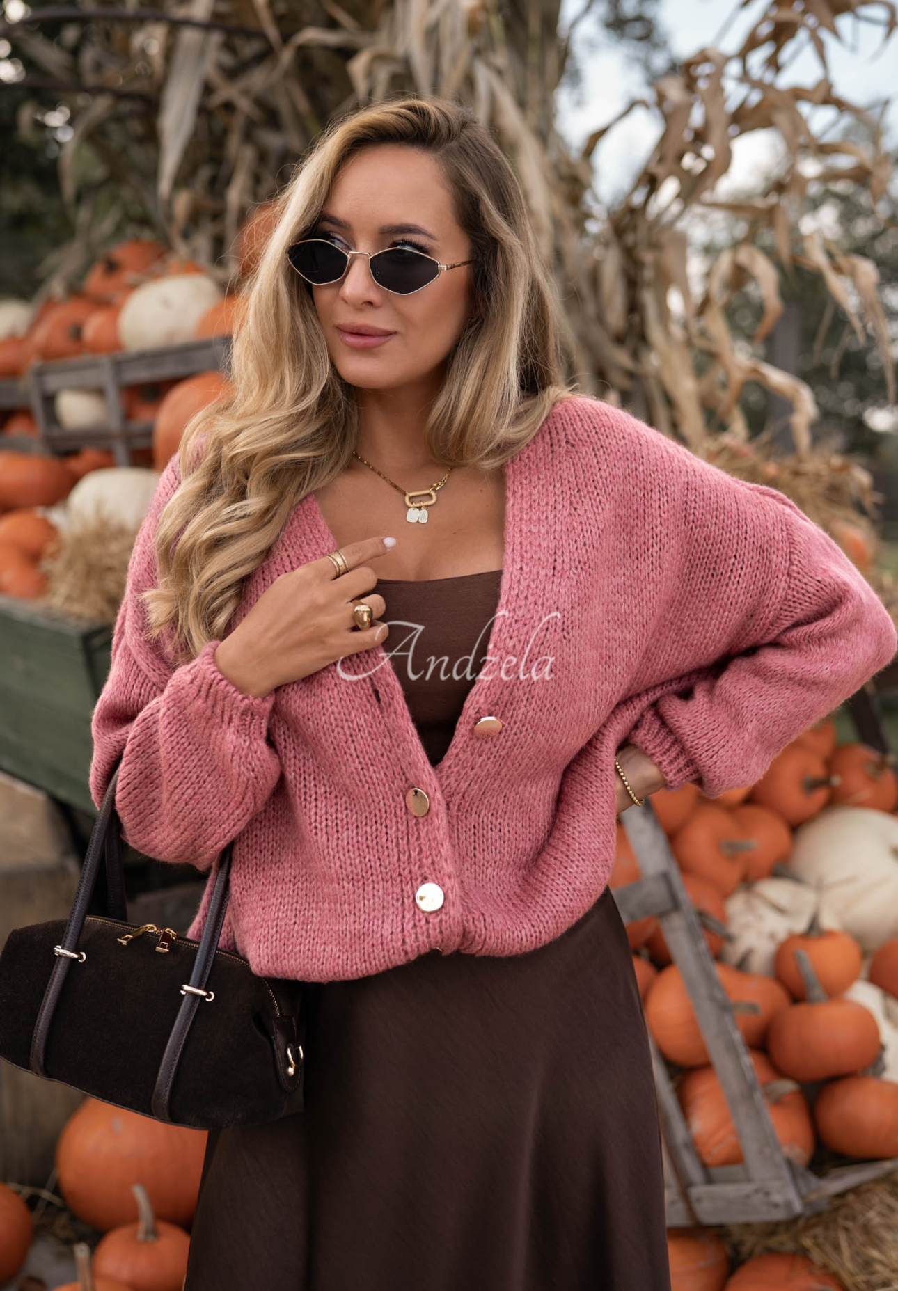 Cardigan scurt oversize cu închidere Cloud Touch