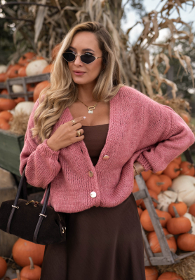 Cardigan scurt oversize cu închidere Cloud Touch