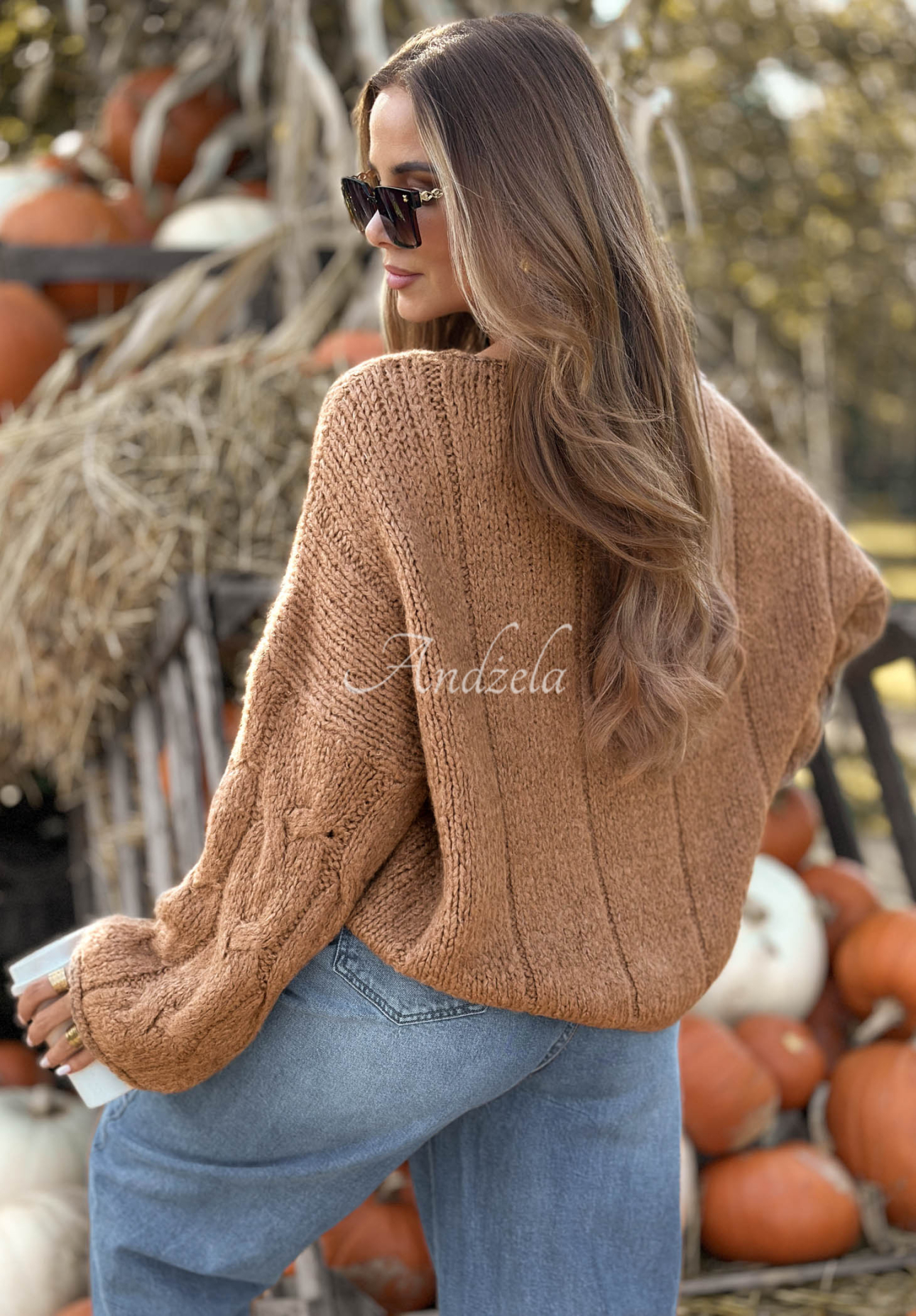 Pulover cu model împletit, din lână și vâscoză Winter Diary