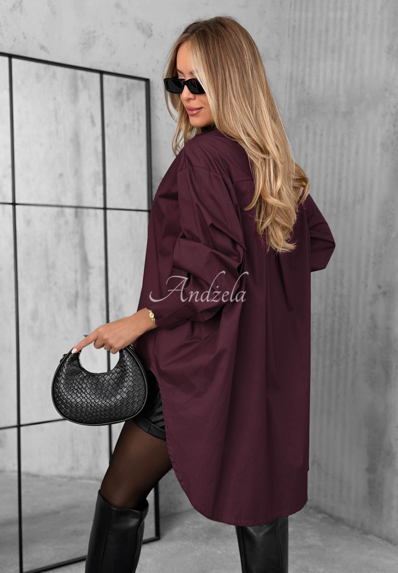 Cămașă asimetrică din bumbac cu guler Soft Darling