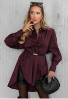 Asymetryczna Cămașă z kołnierzem Soft Darling kaki
