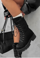 zamszowe Botine workery Cold Mornings negre