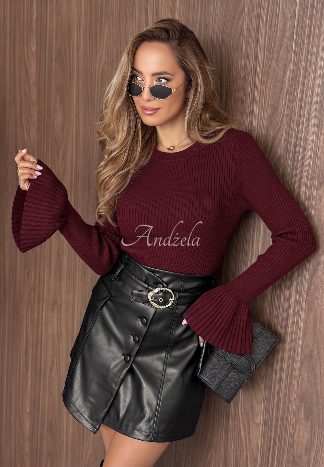 Pulover reiat din viscoză cu mâneci largi Sunny Primrose