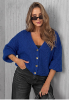 Krótki Cardigan oversize z zapięciem Cloud Touch zmeurie