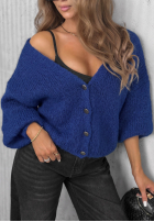 Krótki Cardigan oversize z zapięciem Cloud Touch zmeurie