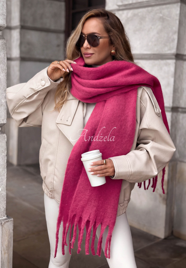 Fular moale cu franjuri Snow Darling