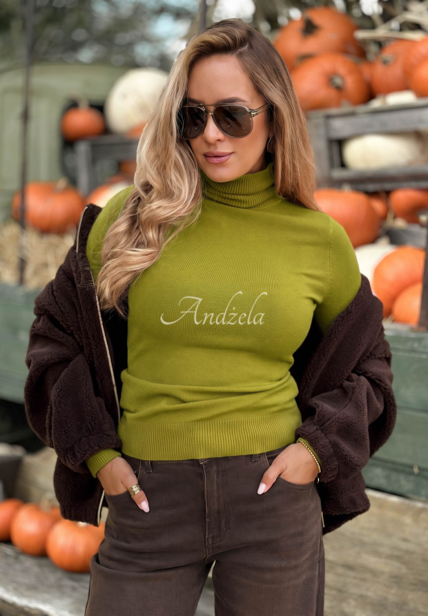 Pulover mulat cu guler rol Solange
