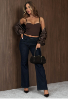 Krótki Top  na ramiączkach Dark Charm negru
