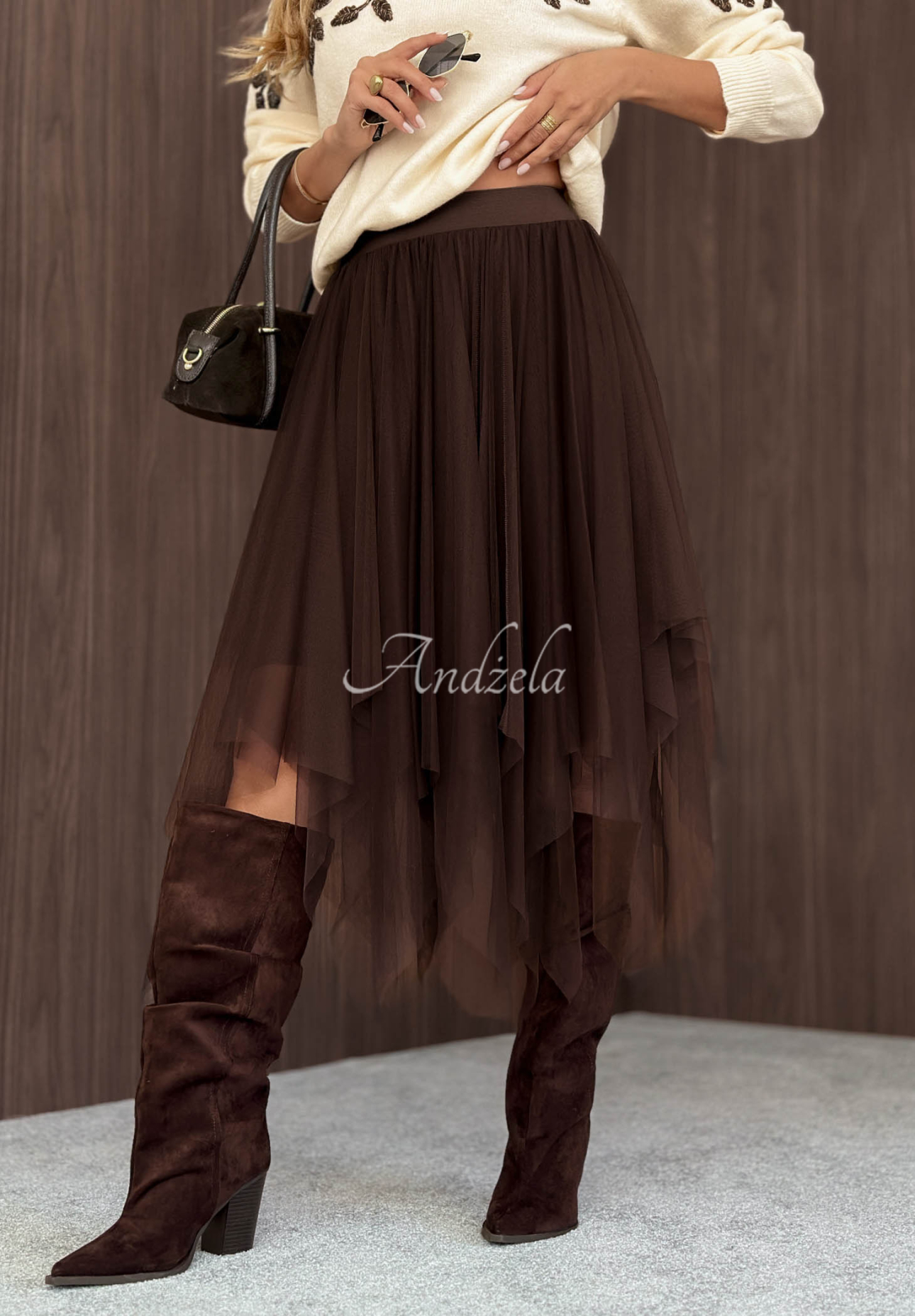 Fustă midi din tul Style Affair