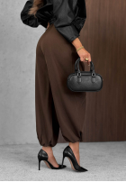 din material textil Pantaloni joggery z gumką taliei Warm Whispers negre