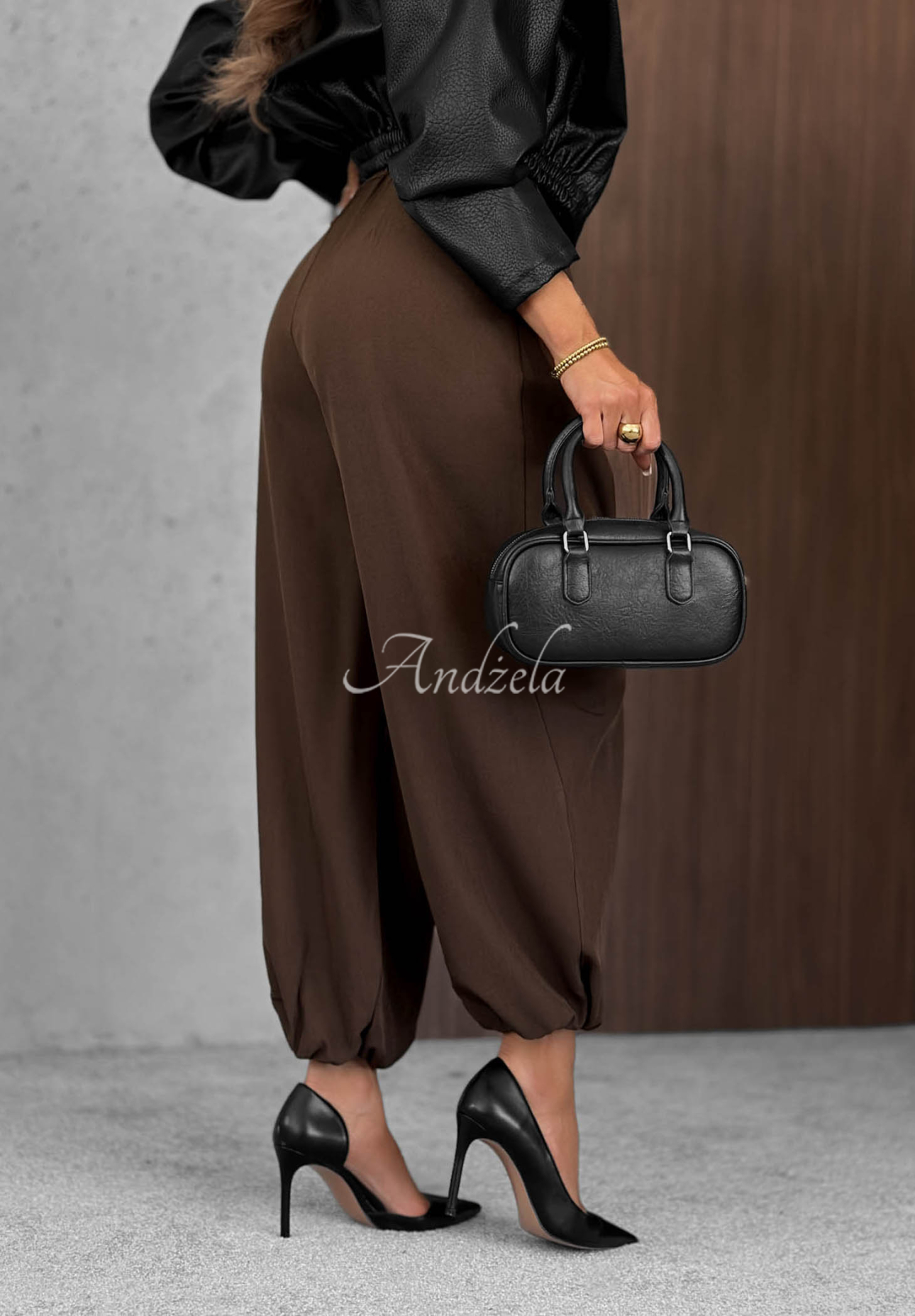 Pantaloni jogger din material cu elastic în talie Warm Whispers