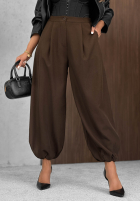 din material textil Pantaloni joggery z gumką taliei Warm Whispers negre