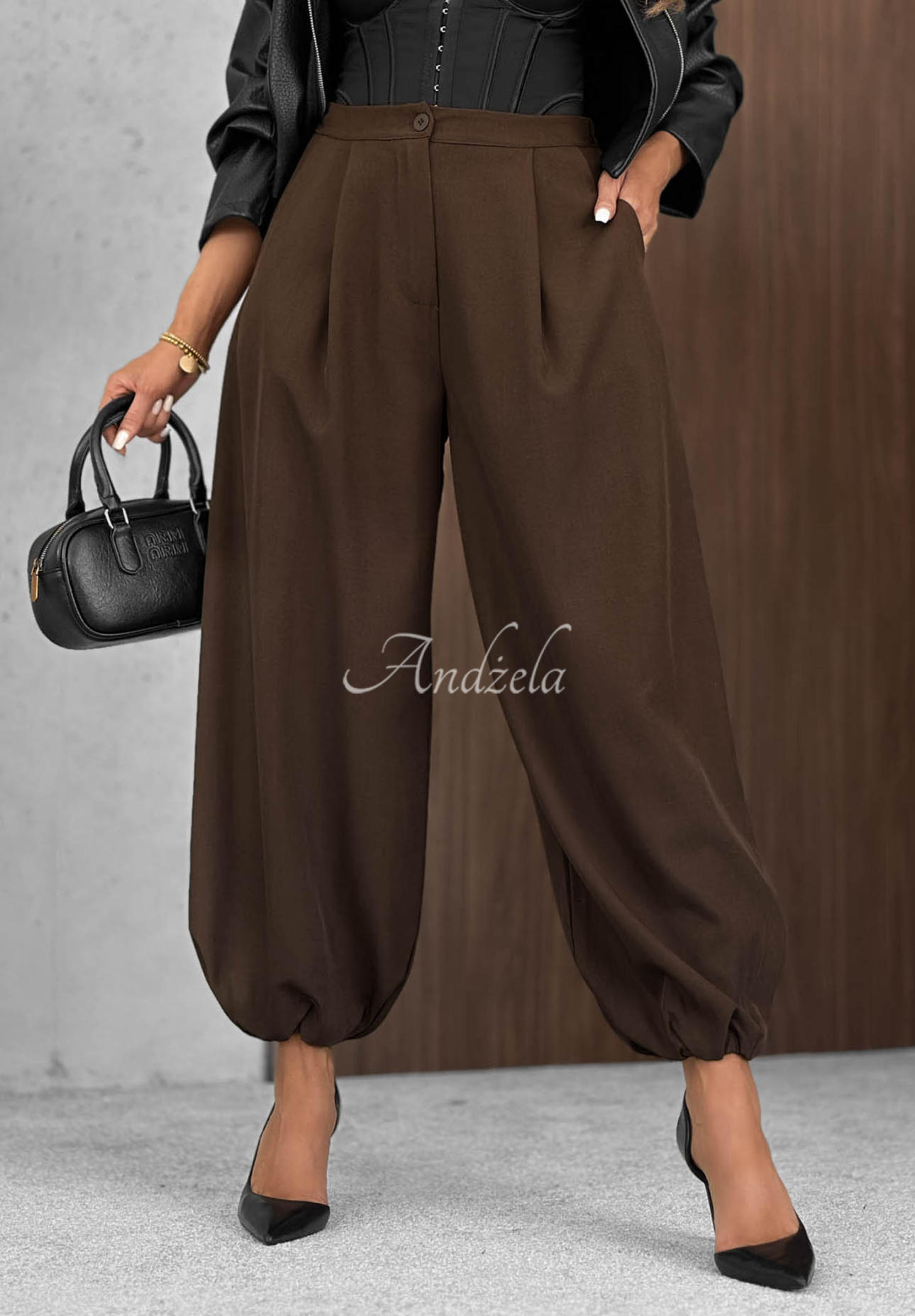 Pantaloni jogger din material cu elastic în talie Warm Whispers