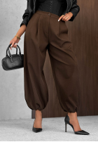din material textil Pantaloni joggery z gumką taliei Warm Whispers negre
