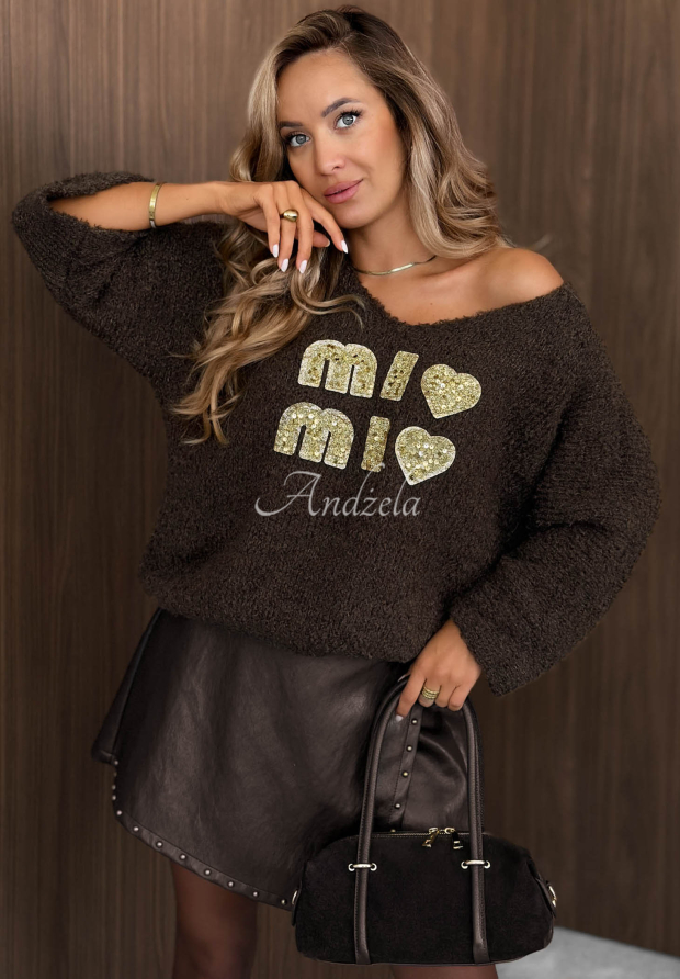 Pulover moale cu mohair și l&acirc;nă Mi Mio