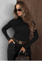 Bluză longsleeve z półgolfem Femme Desire ciocolatie