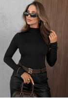 Bluză longsleeve z półgolfem Femme Desire ciocolatie