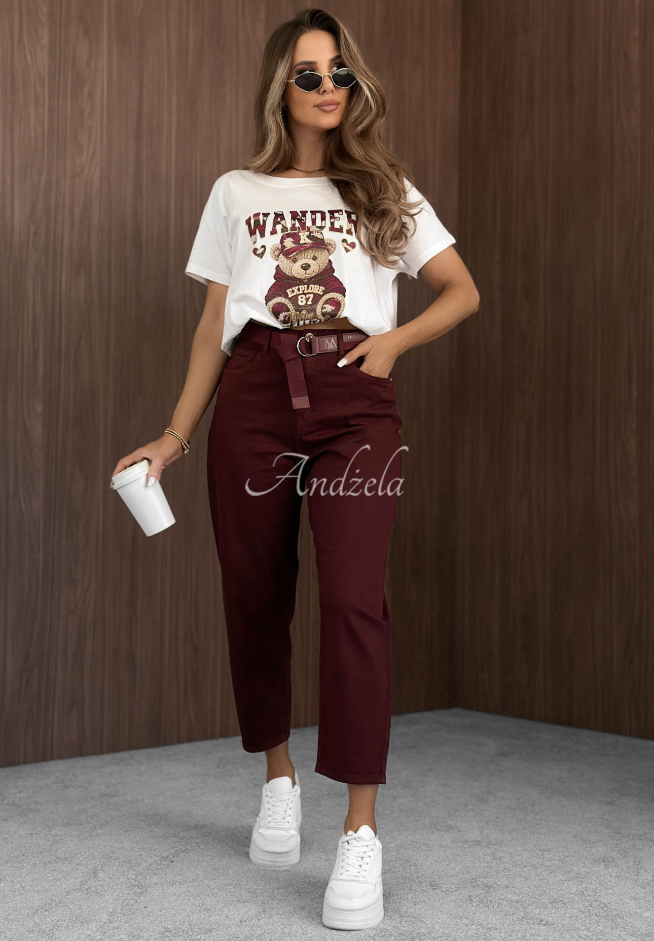 Tricou din bumbac cu imprimeu Wander Bear