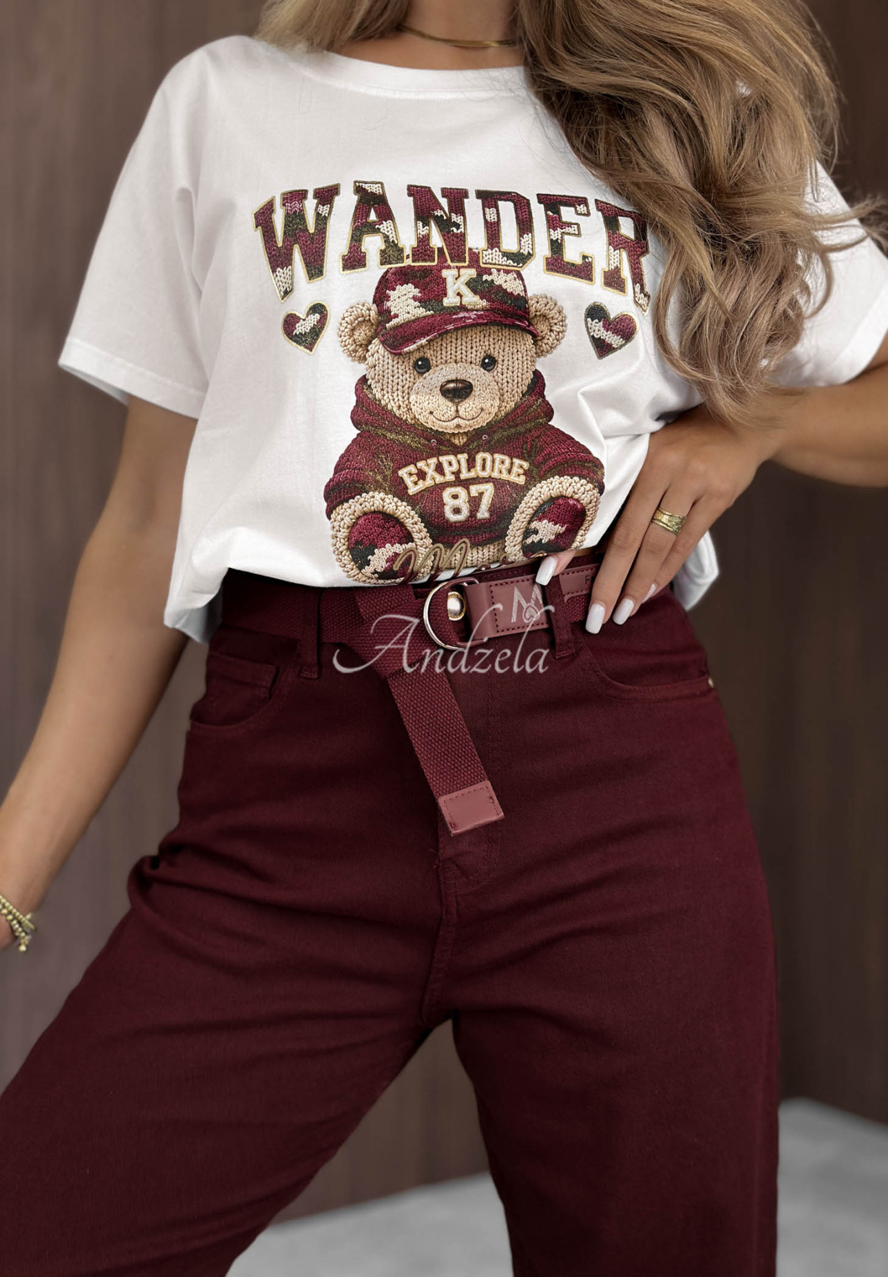 Tricou din bumbac cu imprimeu Wander Bear