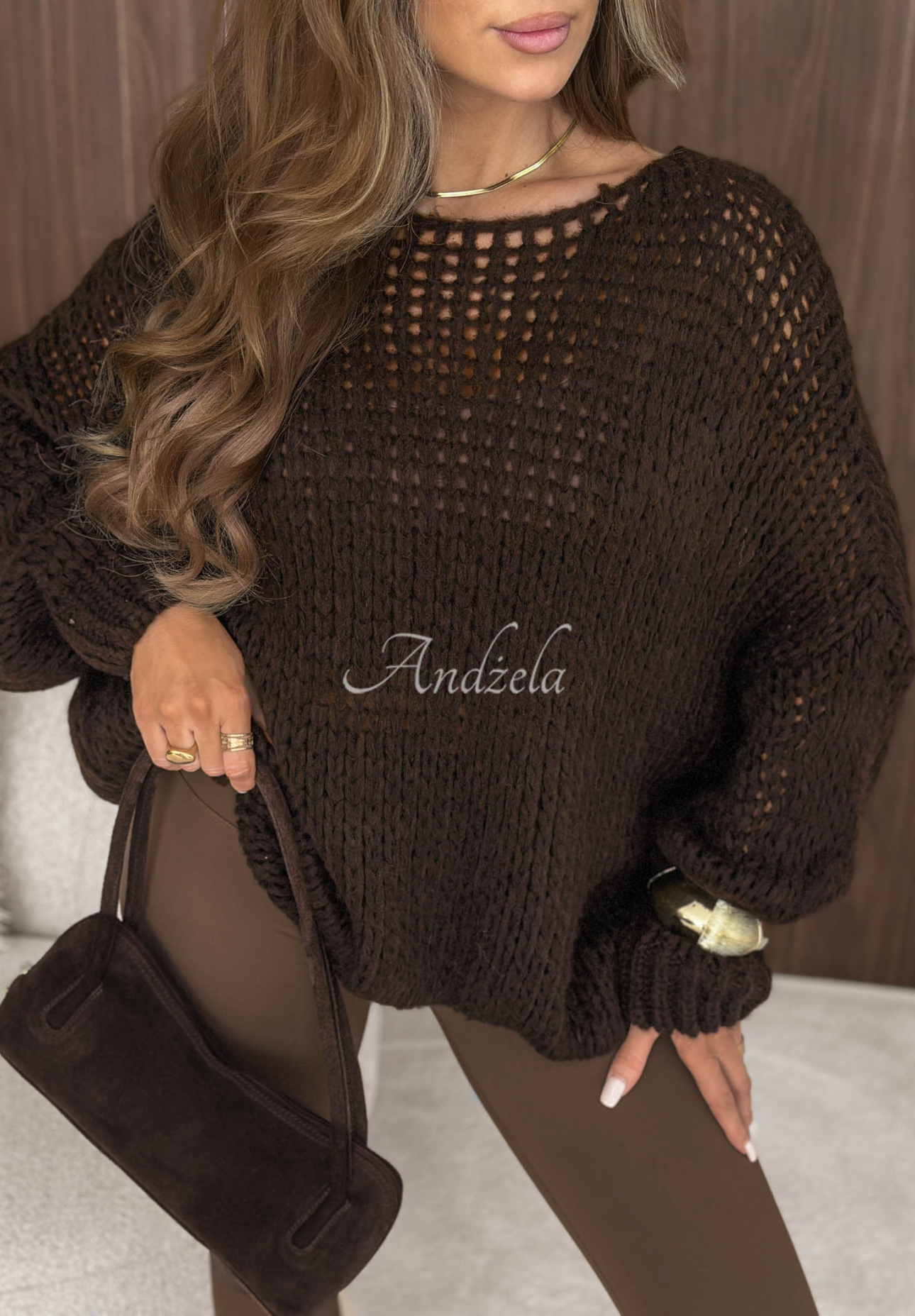 Pulover moale oversize cu lână și vâscoză Sugar Babe