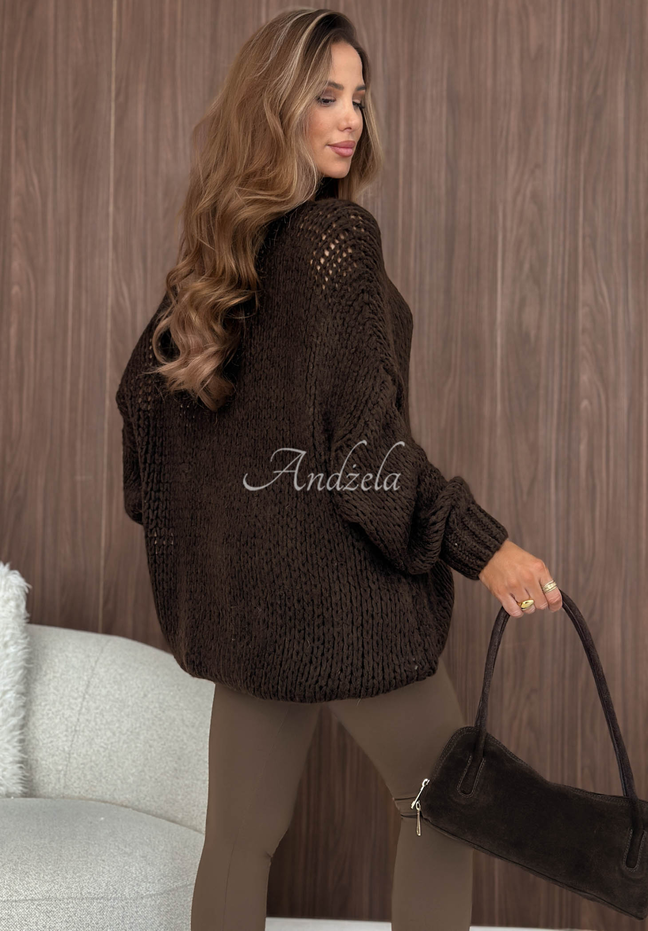 Pulover moale oversize cu lână și vâscoză Sugar Babe