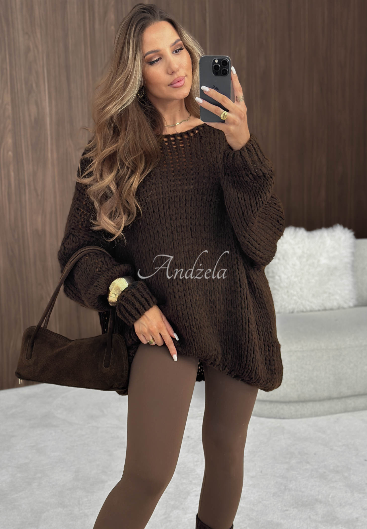 Pulover moale oversize cu lână și vâscoză Sugar Babe