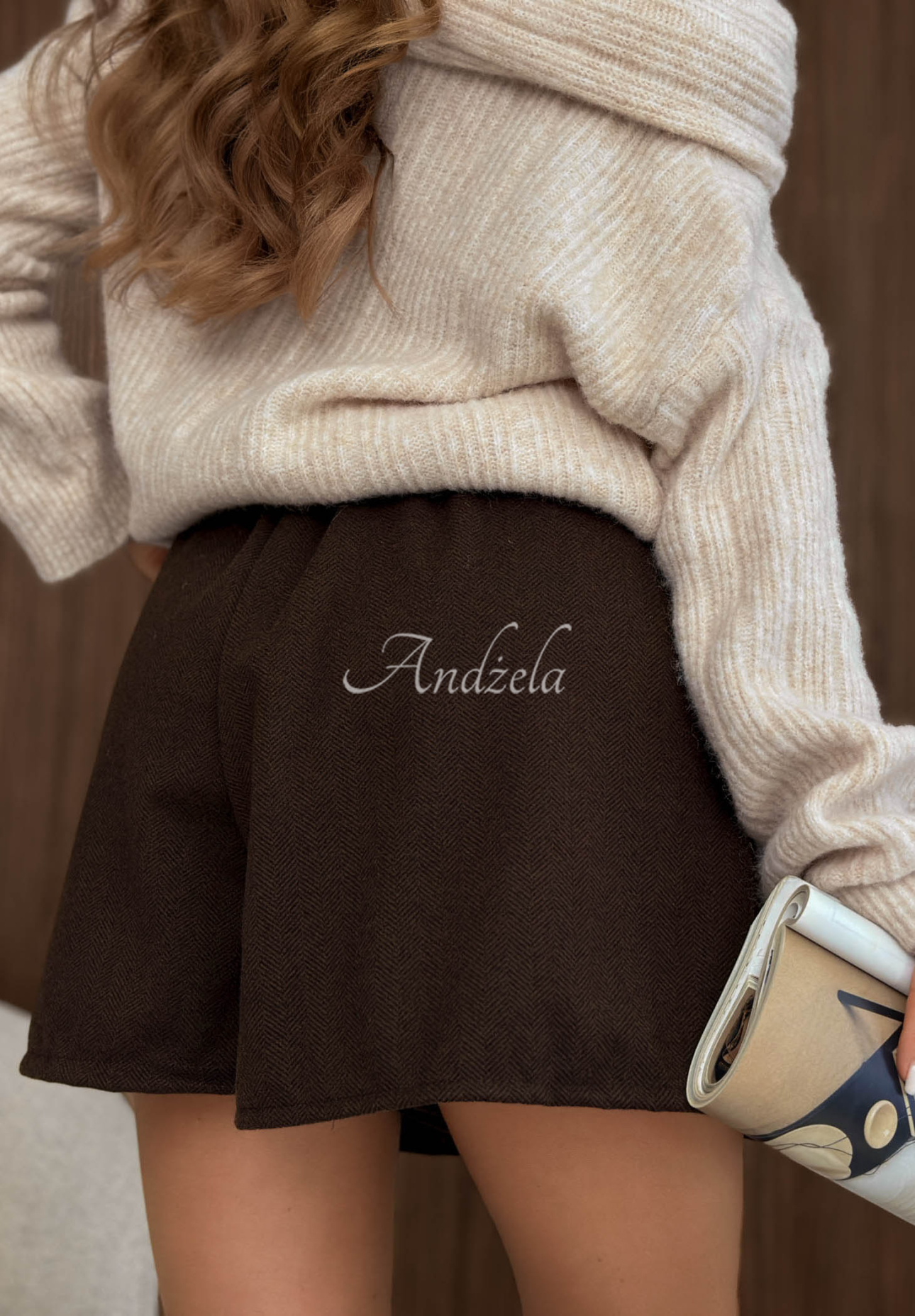 Pantaloni scurți plisați din vâscoză Early Autumn