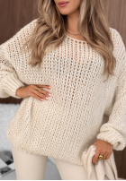 Miękki Pulover oversize Sugar Babe bej