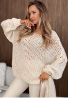 Miękki Pulover oversize Sugar Babe bej