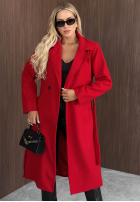 Długi Palton  z paskiem Autumn Fairytale ciocolatiu